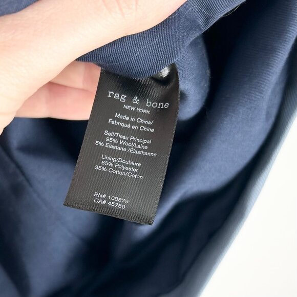 NWT Rag & Bone Charles Twill Wool Blend Blazer in Prairie Blue - Picture 6 of 7